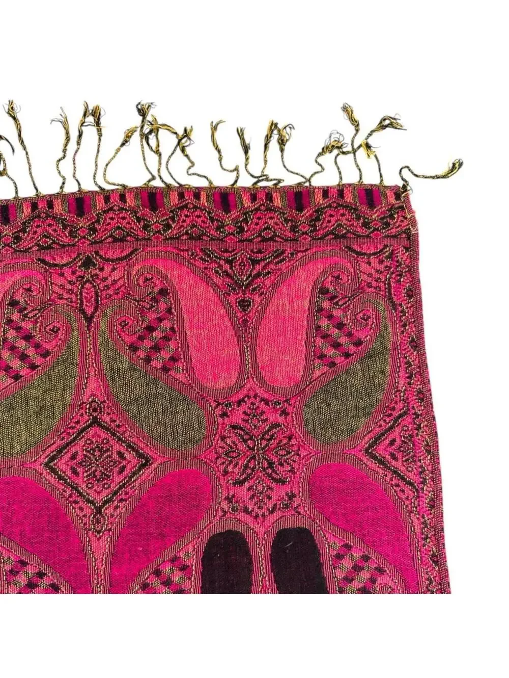 Pink & Green Pashmina Scarf